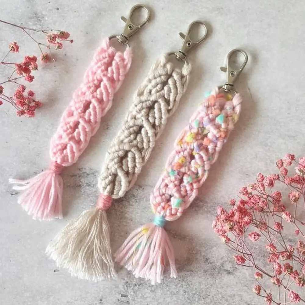 These macrame keychains are adorable and functional gifts your recipient will love.