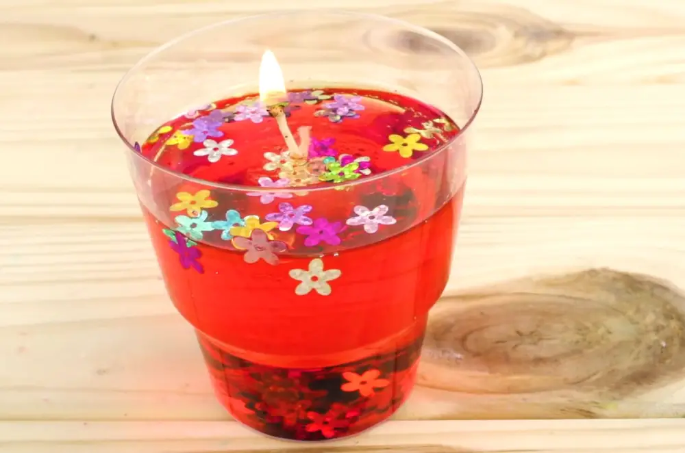 Get creative and use various materials to decorate your water candles.