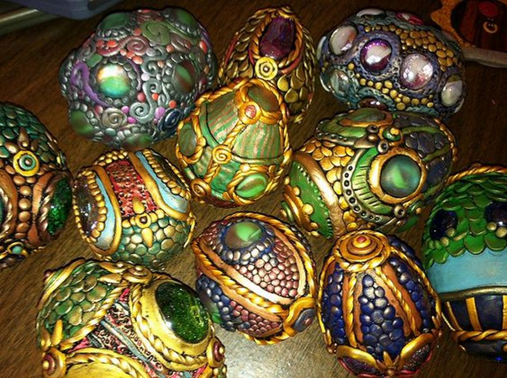 Look at the intricate details in these dragon eggs!