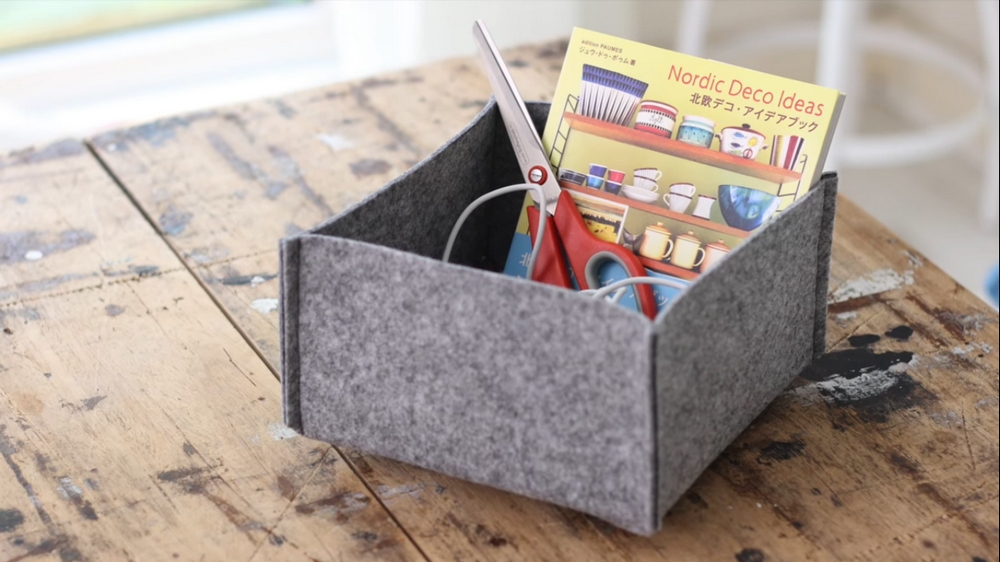 Use a felt basket to organize some of your kids’ stuff!