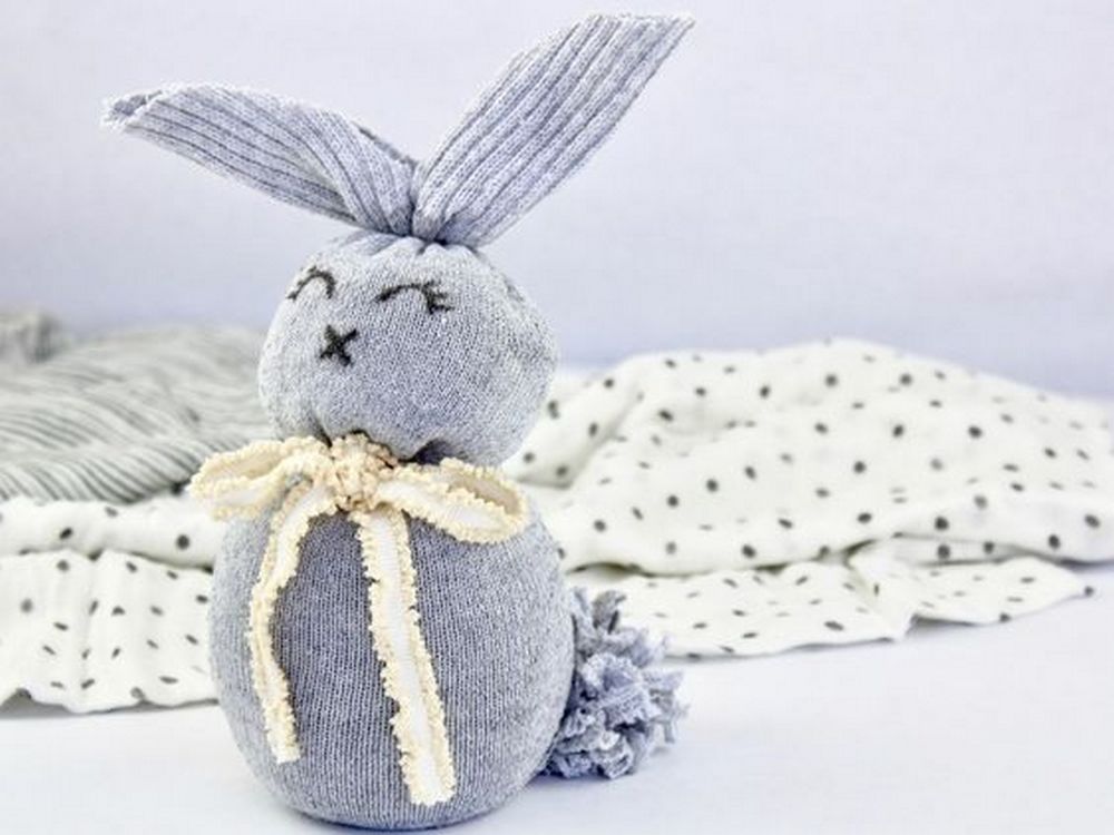 Now you don’t wait for Easter; you can have this adorable sock bunny all year round!