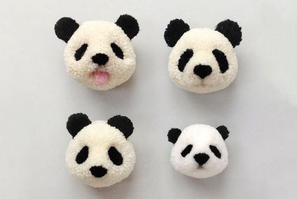 Panda pom poms... aren’t they adorable?