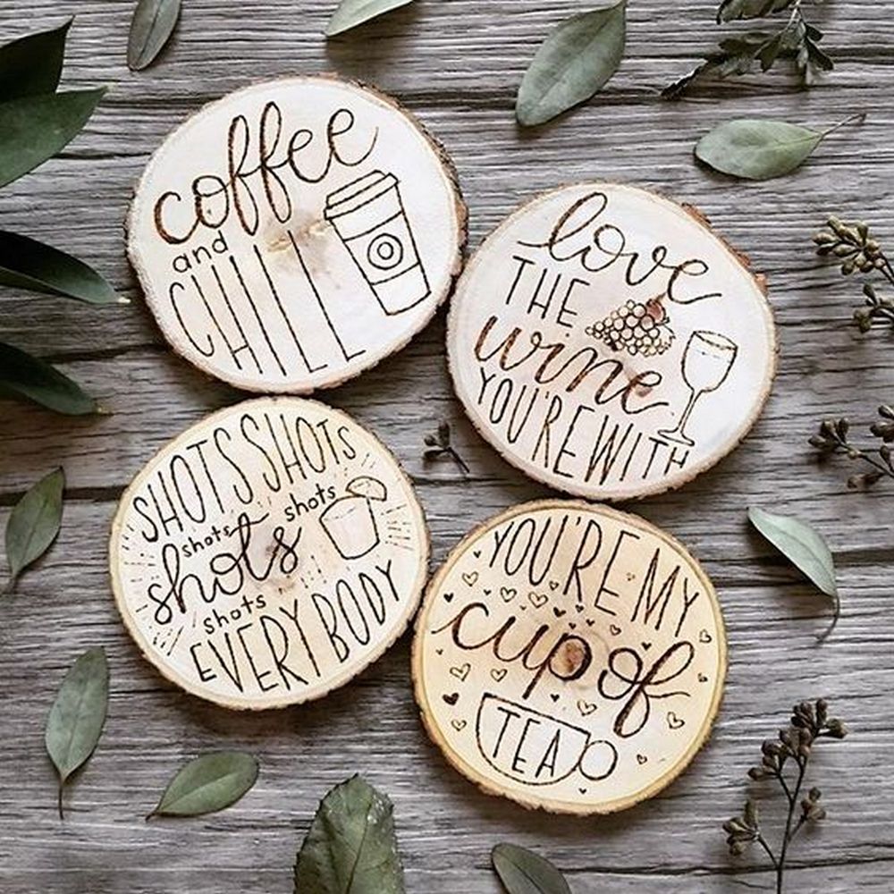 STAR WARS Wood Burned Coasters DIY!