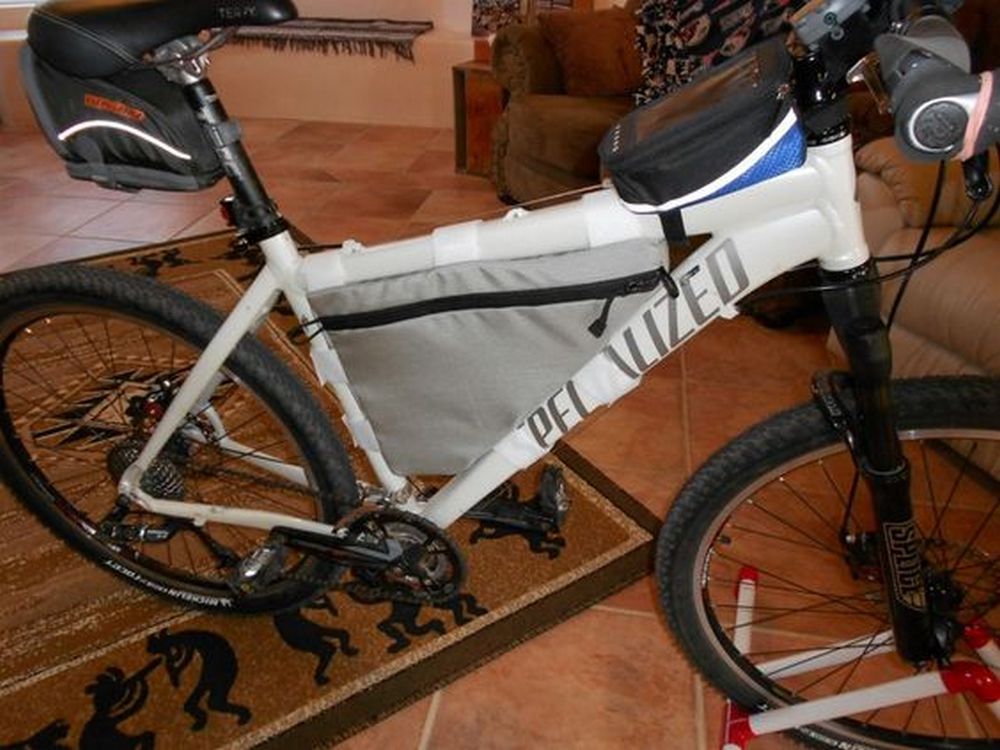 Planning on going somewhere far on your bike? Pack the essentials in your own bicycle frame bag!