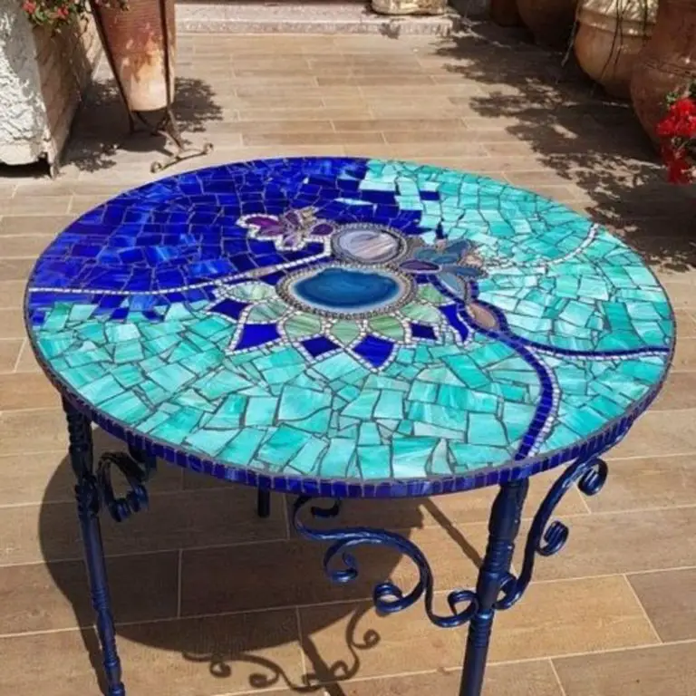 How to Make A Sea Glass Mosaic Table - Craft projects for every fan!