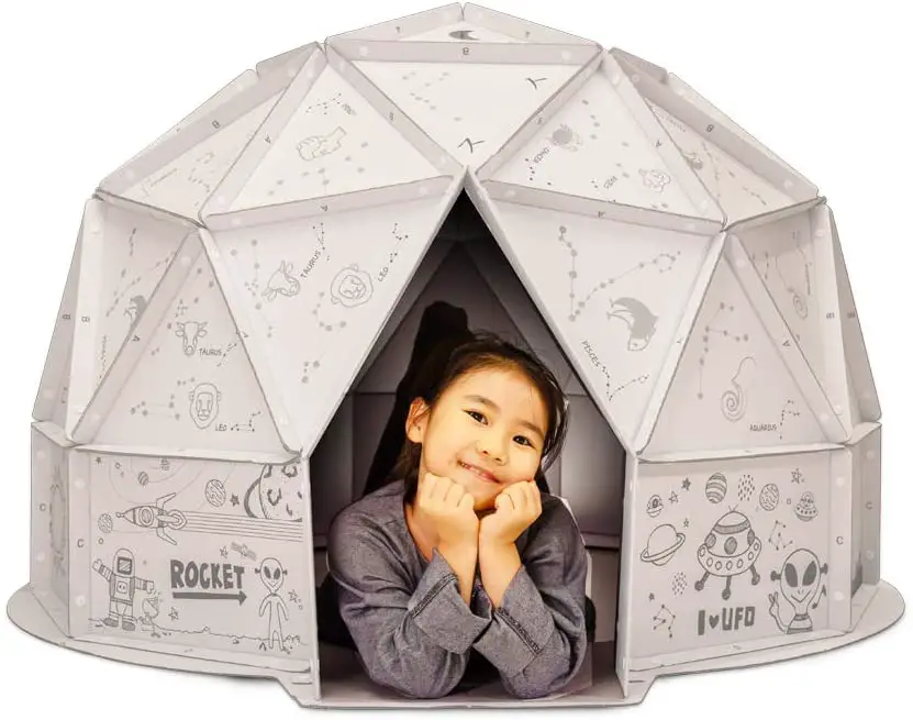 Art & Craft Cardboard Geodesic Dome 51" x 51" x 32.6"