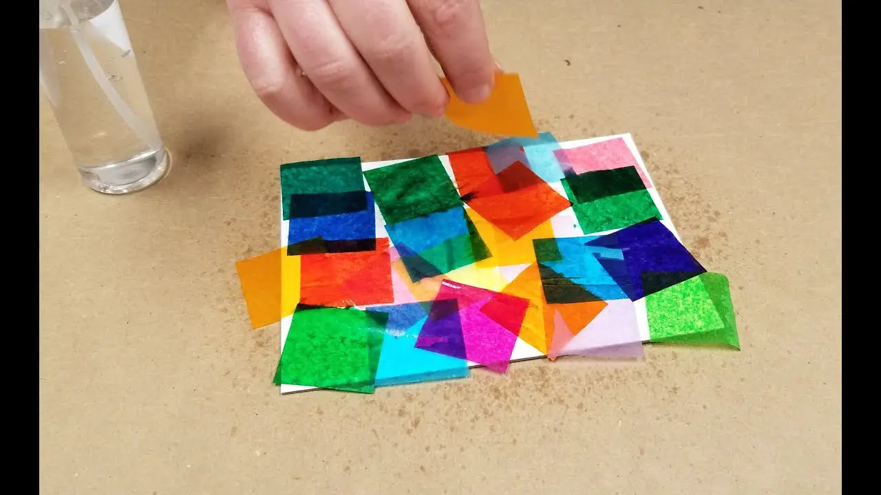 Bleeding Tissue Paper Flower Craft for Kids