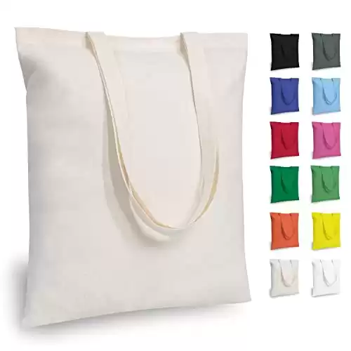 Economical Cotton Tote Bag, Suitable for DIY, Advertising, Promotion, Gift, Giveaway, (5-Pack)