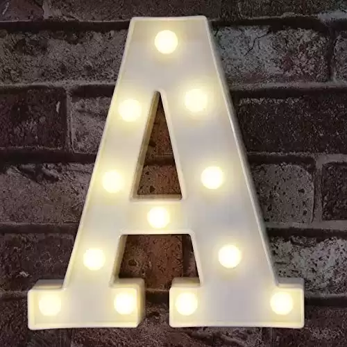 Light Up Alphabet Letter for Decoration