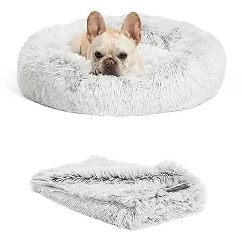 Donut Dog and Cat Bed , Machine Washable, High Bolster, Multiple Sizes S-XL