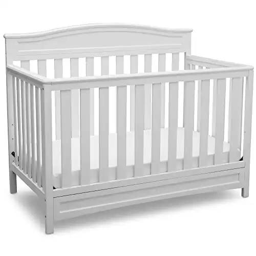 4-in-1 Convertible Baby Crib, White