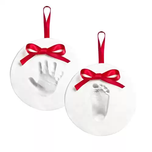 2-Pack No-Bake Baby Hand and Footprint Ornament Kit