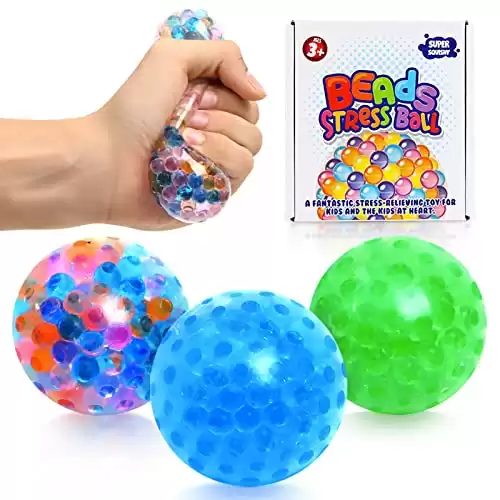 3 Set Water Beads Stress Relief Squeezing Balls for Kids and Adults