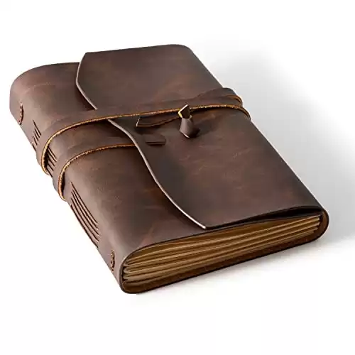 Leather Journal Notebook 5x7 inches - Rustic Handmade Vintage Leather Bound Journals