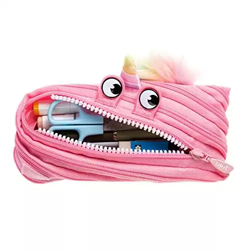 Cute Unicorn Pencil Case, Holds Up to 30 Pens, Machine Washable, Made of One Long Zipper!