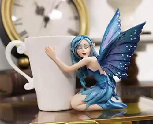 Fairy Hugging Tea Cup Statue