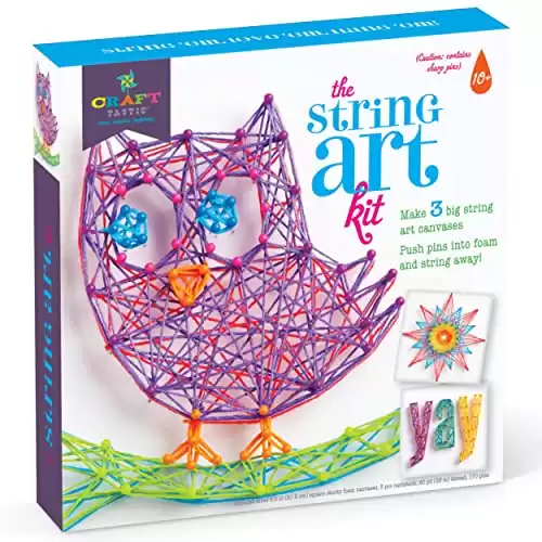 DIY String Art Craft Kit for Kids – Everything Included for 3 Fun Arts & Crafts Projects – Owl Series
