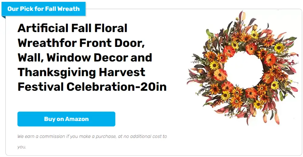Artificial Fall Wreath 