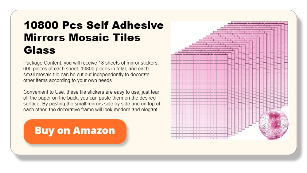 10800 Pcs Self Adhesive Mirrors Mosaic Tiles Glass