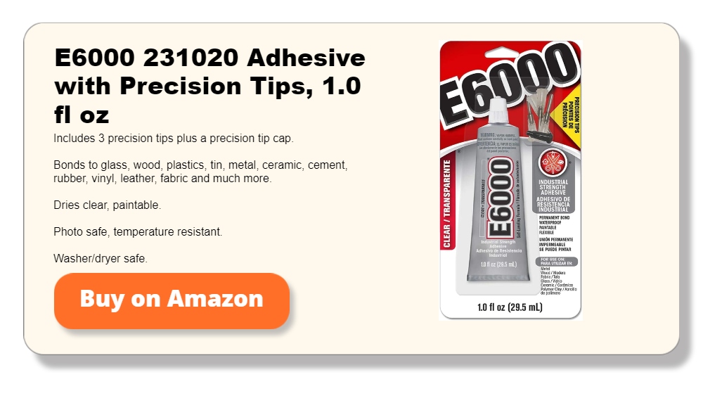 E6000 231020 Adhesive with Precision Tips, 1.0 fl oz