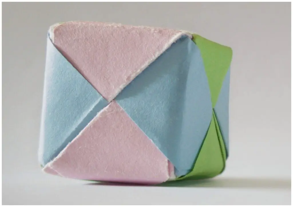 Fantastic! You just created a cube out of origami - great job for a beginner!