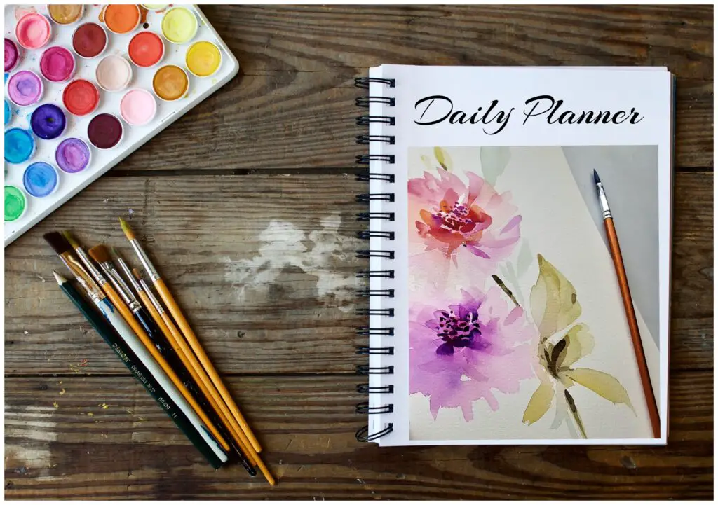 Creating a custom DIY daily planner? Don't forget to have fun with colours and textures to make it truly your own!