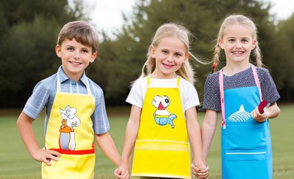 If you're creating children's aprons, you may want to personalize them by incorporating their preferred cartoon or film personalities.