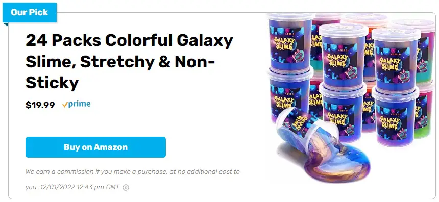 24 Packs Colorful Galaxy Slime, Stretchy & Non-Sticky
