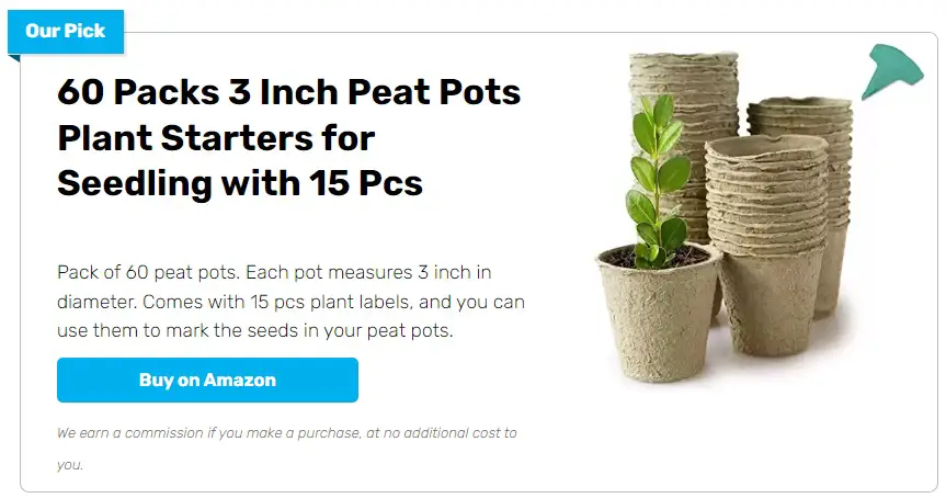 60 Packs 3 Inch Peat Pots Plant Starters for Seedling