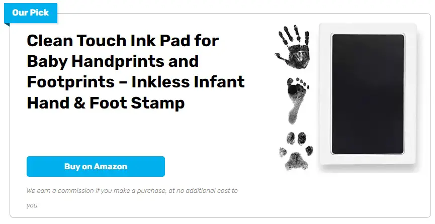 Clean Touch Ink Pad for Baby Handprints and Footprints