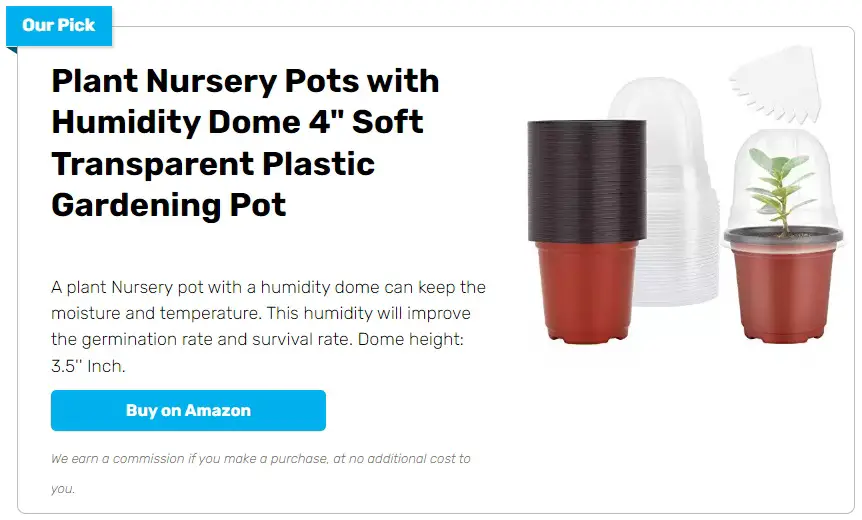 Plant Nursery Pots with Humidity Dome