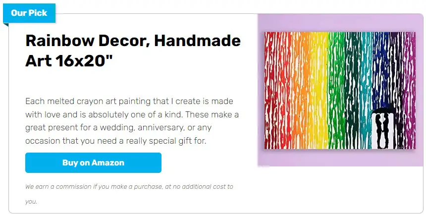 Rainbow Decor, Handmade Art 16x20"