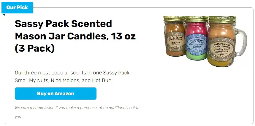 Sassy Pack Scented Mason Jar Candles