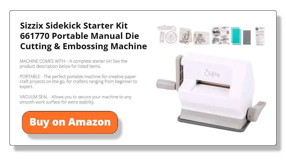 Sizzix Sidekick Starter Kit 661770 Portable Manual Die Cutting & Embossing Machine