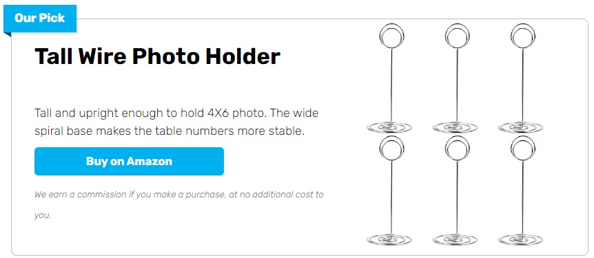 Tall Wire Photo Holder