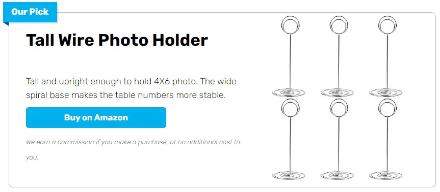 Tall Wire Photo Holder