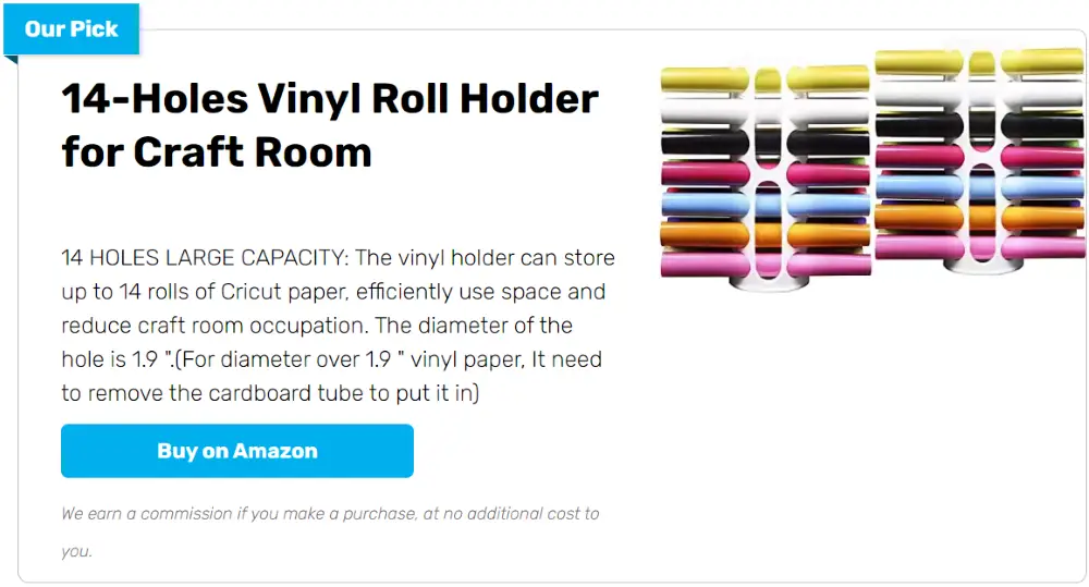 Vinyl Storage Rack 14holes Vinyl Roll Holder For Craft Room Adhesive Vinyl  Sheet