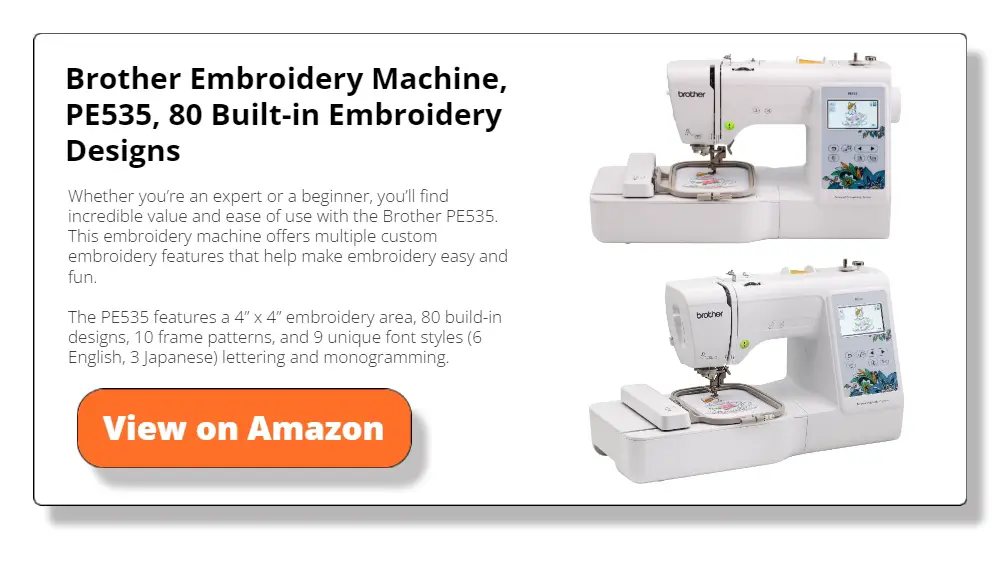 Brother Embroidery Machine, PE535, 80 Built-in Embroidery Designs