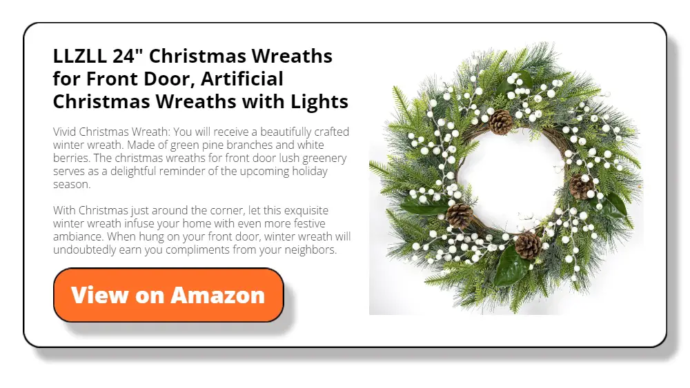 LLZLL 24" Christmas Wreaths for Front Door