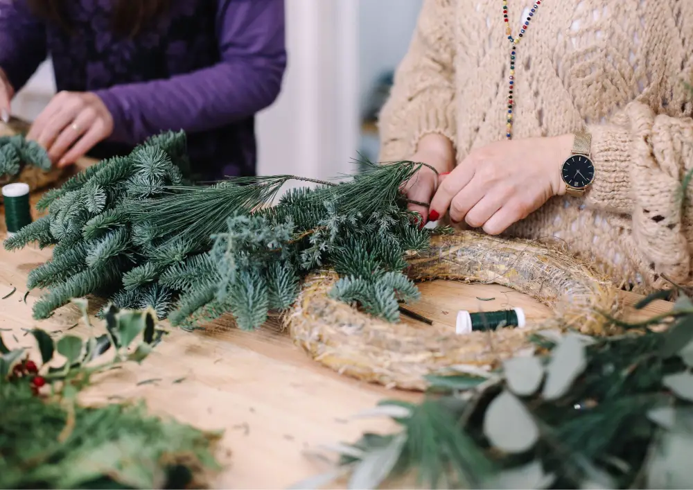 Making your own winter wreath is not just a creative endeavor.