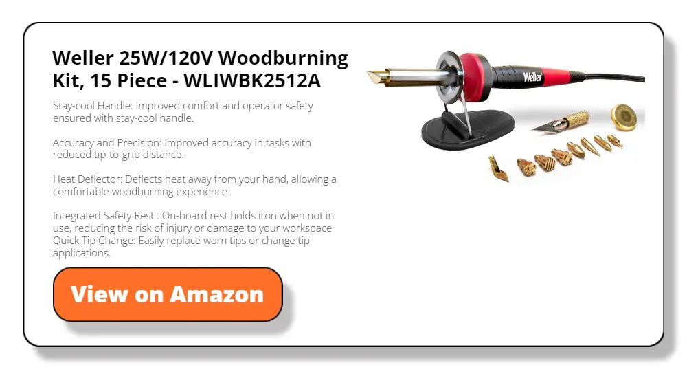 Weller 25W/120V Woodburning Kit, 15 Piece - WLIWBK2512A