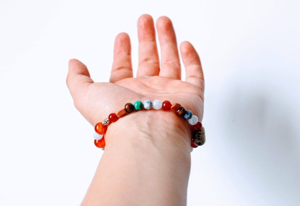 An image of an accessory made from recycled bracelet ideas.