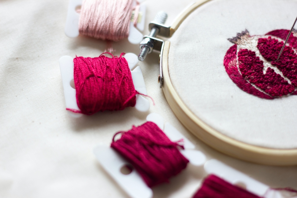 An image of embroidery yarns.