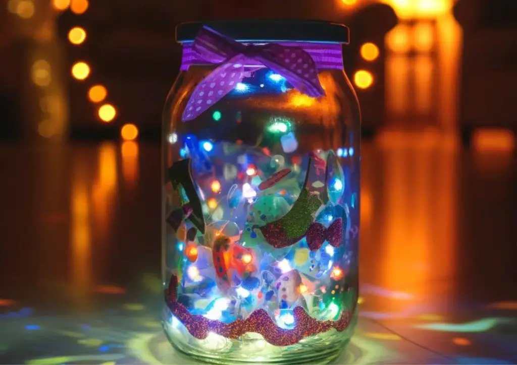 DIY LED light jar
