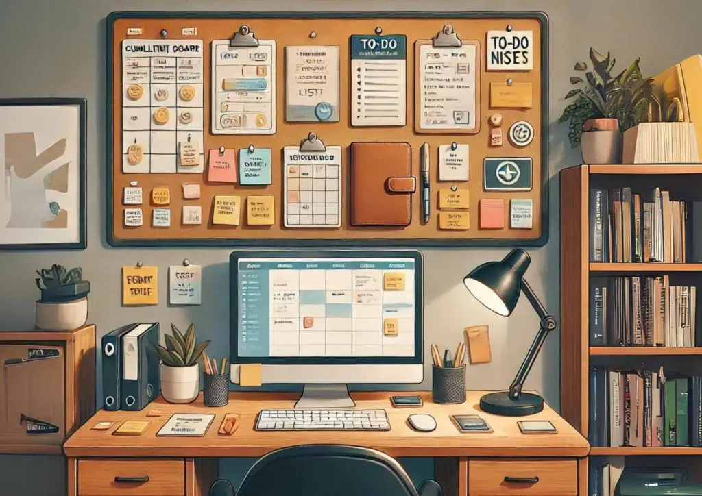 Create a command center: a perfect DIY office organization idea for productivity.