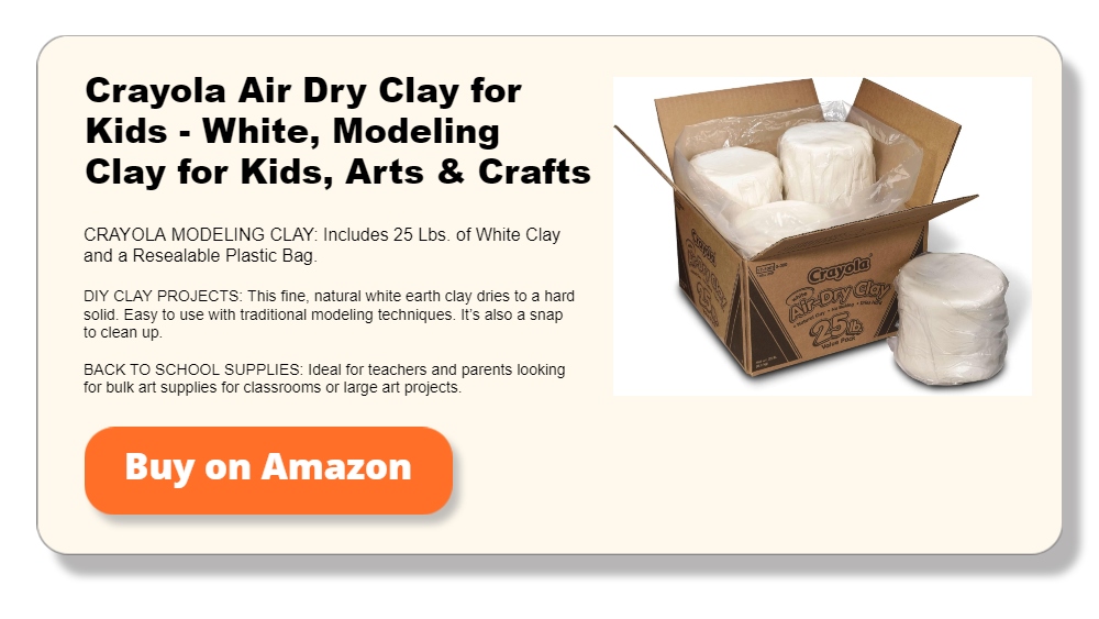 Crayola Air Dry Clay for Kids - White, Modeling Clay for Kids, Arts & Crafts