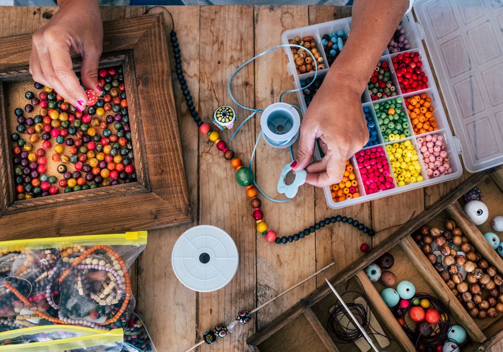 An image of friendship bracelets.