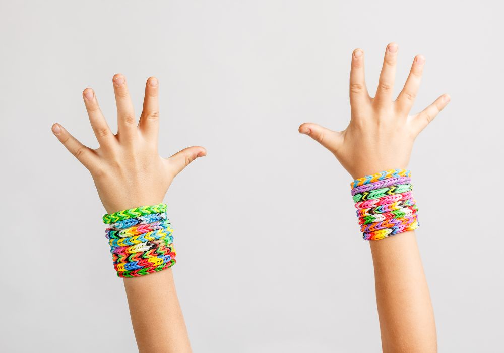 An image of friendship bracelets.