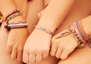 An image of friendship bracelets.