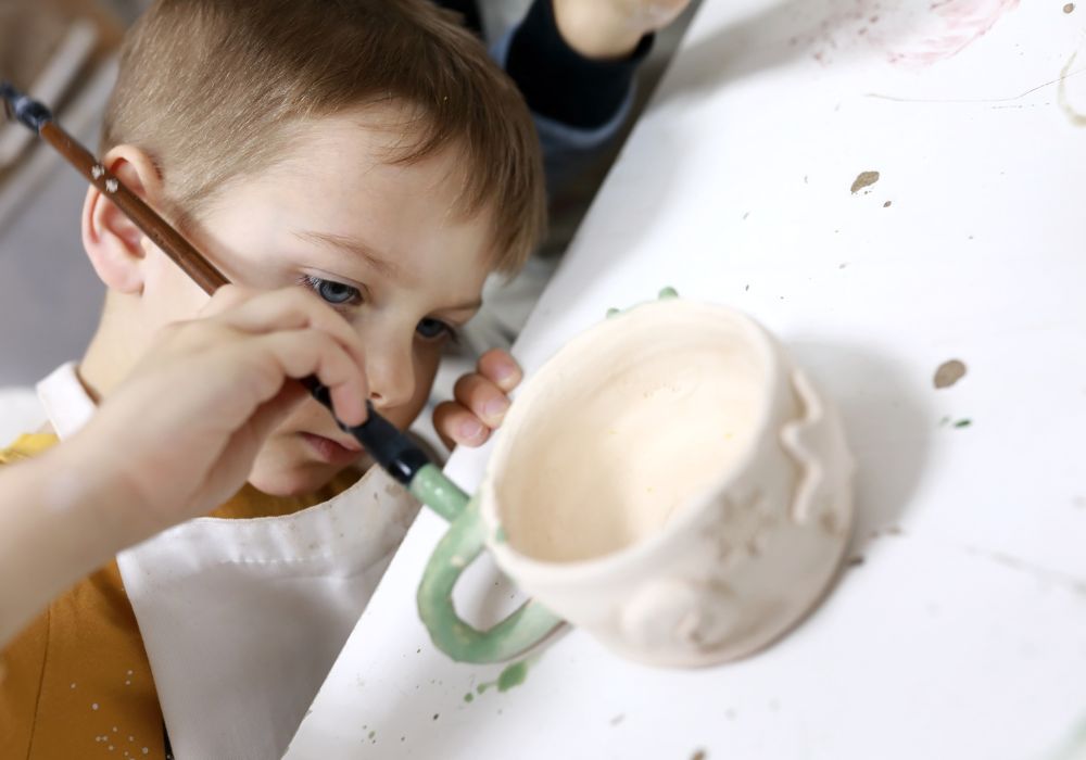 An image of creating a handmade mug.